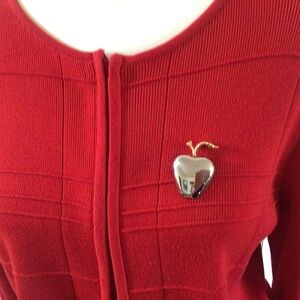 Bundle 2 for $10 Silver and Gold Tone Apple Brooch